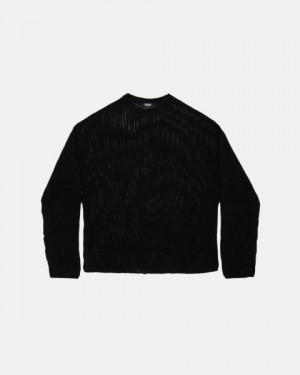 Cold Culture Cold Open Knitwear Black | 64813-RPHK