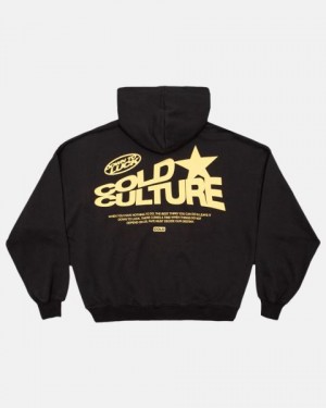 Cold Culture Down To Luck Hoodie Black | 41903-FZPC