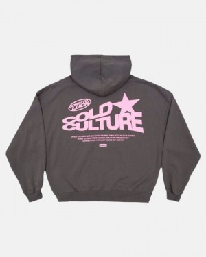 Cold Culture Down To Luck Hoodie Grey | 72840-VGLJ