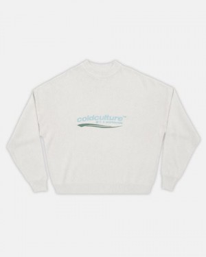 Cold Culture Enterprise Knitwear Light Grey | 05763-NUPA