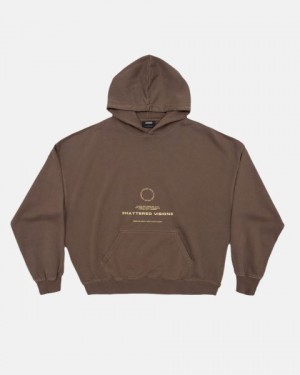 Cold Culture Film Crew Hoodie Dark Chocolate | 76945-JRGX