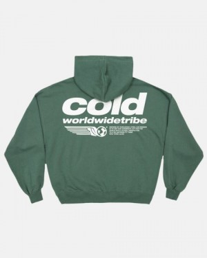 Cold Culture Tribe Hoodie Green | 01574-LXEU