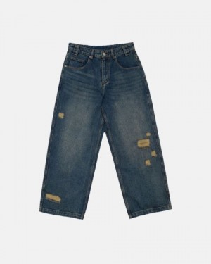 Cold Culture V2 Ripped Pants Dark Blue | 39578-KZDJ