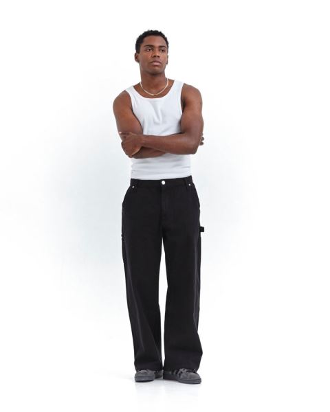 Cold Culture V1 Carpenter Pants Black | 85612-EXYR